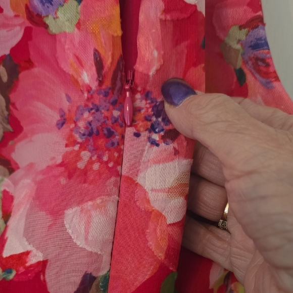 Adrianna Papell Elegant Formal Floral Halter Maxi Dress With Lining NWT Size 6 - Picture 11 of 16